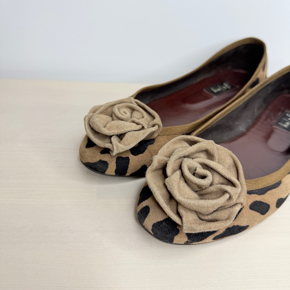 French sole fs/ny leopard print ballet flats size 7 - Picture 2 of 5
